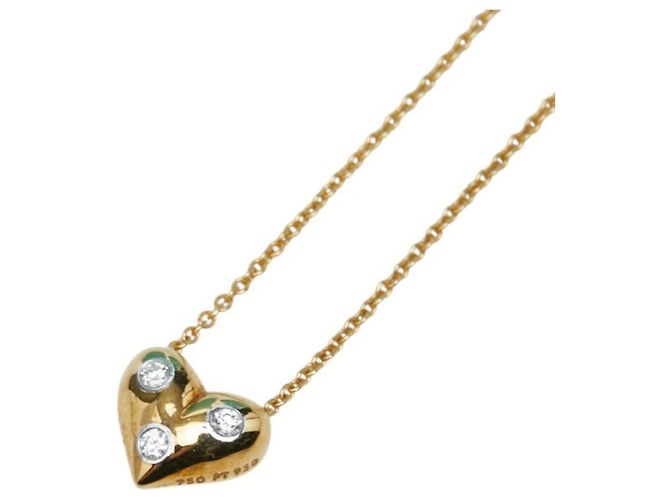 Autre Marque Collana Cuore Diamond Dots in Oro Giallo e Platino Tiffany & Co.