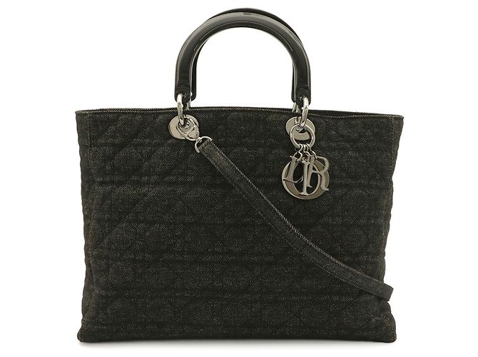 Borsa Tote Lady Cannage Christian Dior Nero