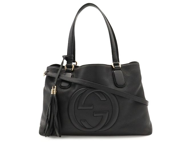 Sac cabas Gucci Soho Working Noir Jaune