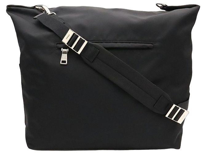 Borsa a tracolla Prada in gomma Nero