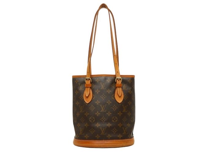 Bolsa de Ombro Louis Vuitton Monogram Bucket PM Marrom