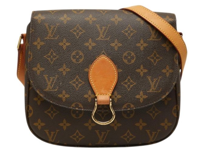 Borsa a tracolla Louis Vuitton Monogram Saint Cloud GM Marrone