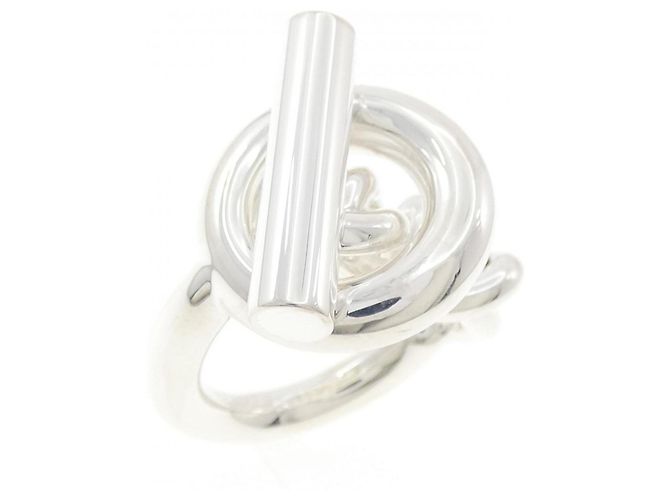 Ring Anillo Hermès Croisette Plata