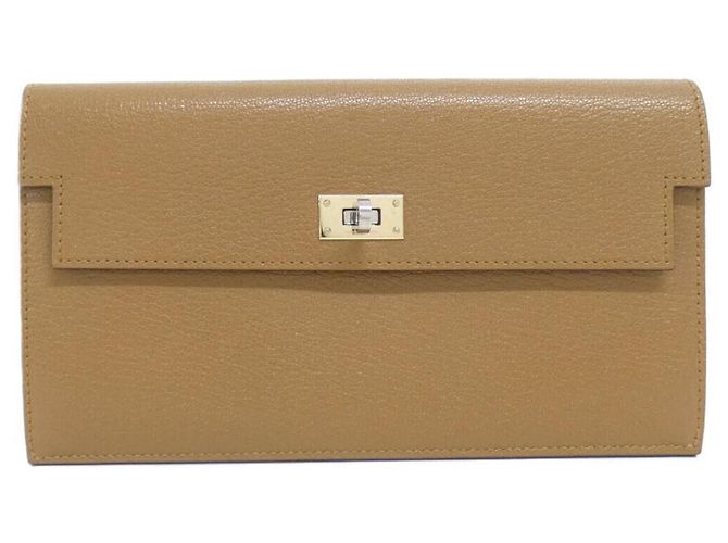 Hermès Hermes Kelly Pocket Long Electrum Wallet Brown Bronze
