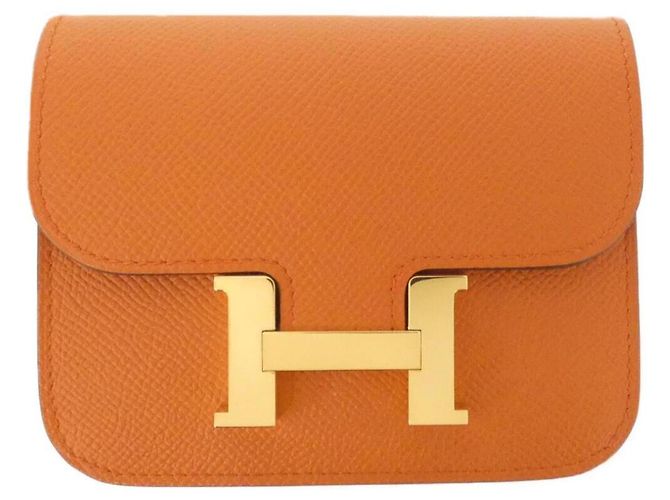 Hermès Hermes Constance Slim 082060CC Wallet Orange