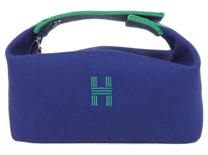 Hermès Hermes Bride à Black PM Handbag Pouch Bleu