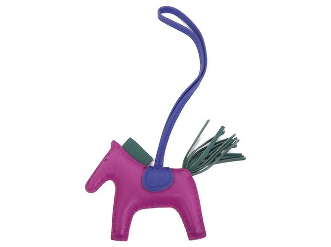 Hermès Hermes Rodeo Accessory Bag Charm PM Blu Porpora