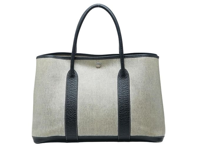 Hermès Hermes Garden Party PM Tote Bag Schwarz Beige