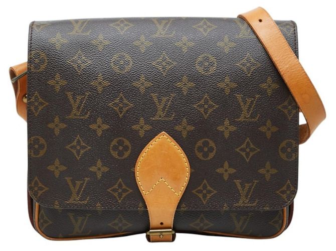 Borsa a tracolla Louis Vuitton Monogram Cartouchiere GM Marrone
