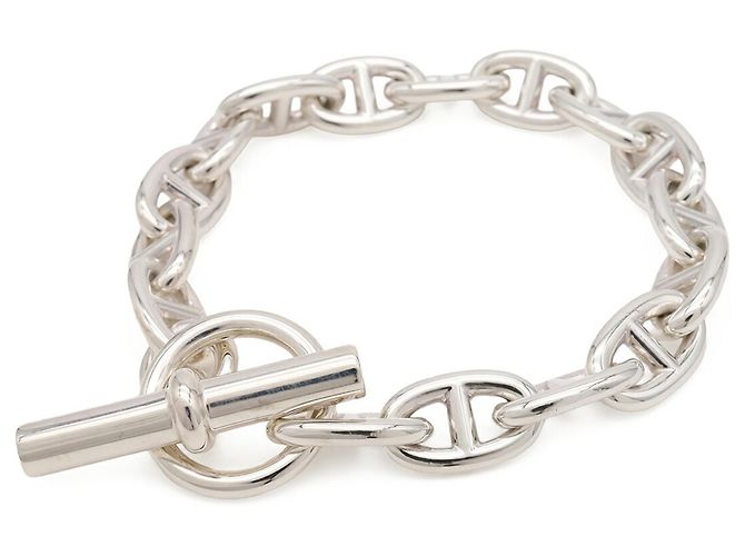 Hermès Bracciale con Charm Hermes Chaine d'Ancre MM Silver Argento
