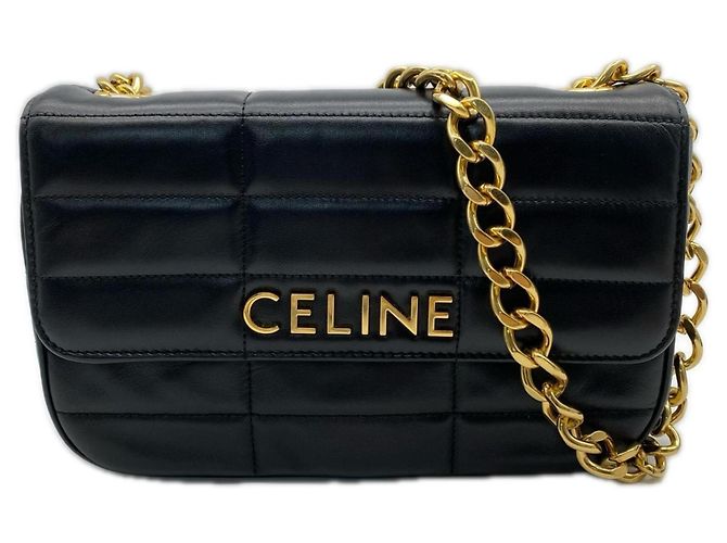 Céline Borsa a tracolla CELINE Matelassé Monochrome Nero