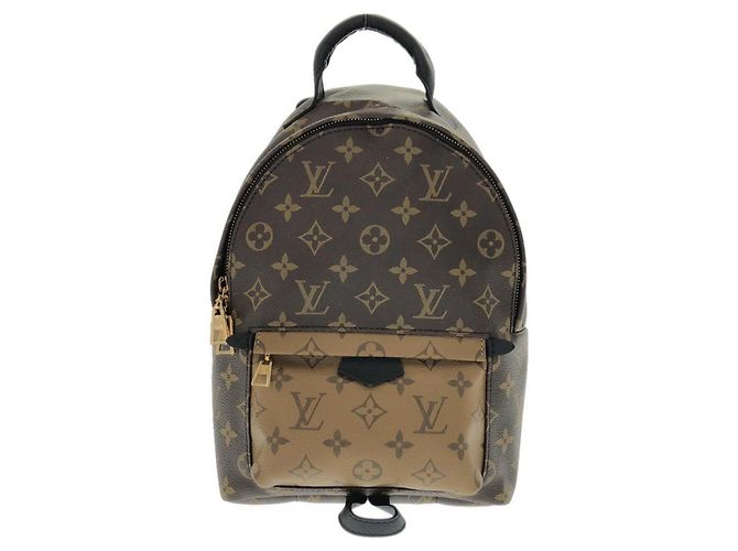 Louis Vuitton Monogram Reverse Palm Springs Backpack PM Brown