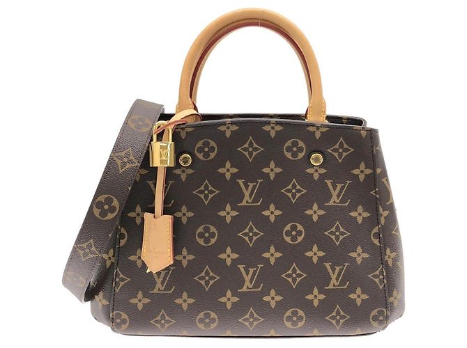 Bolsa Louis Vuitton Monogram Montaigne BB Marrom Monograma