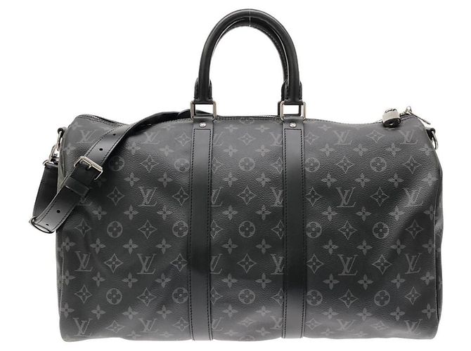 Louis Vuitton Monogram Eclipse Keepall Bandoulière 45cm Black