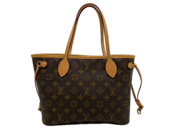 Sac à main Louis Vuitton Monogram Neverfull PM Marron Beige