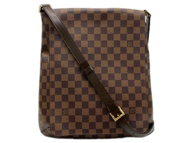 Sac à main Louis Vuitton Damier Musette Marron Beige