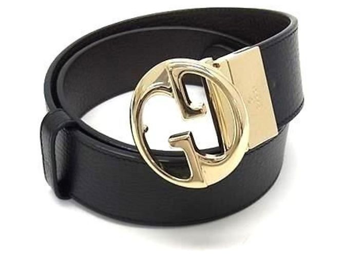 GUCCI Interlocking G Wendelgürtel Braun Schwarz