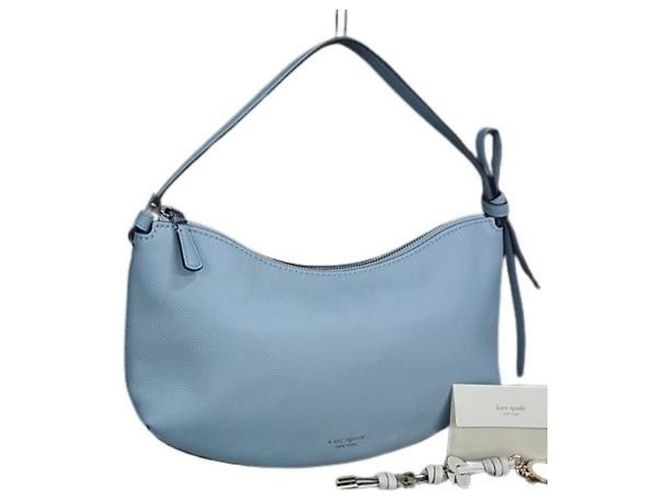 Bolsa de couro azul claro Kate Spade