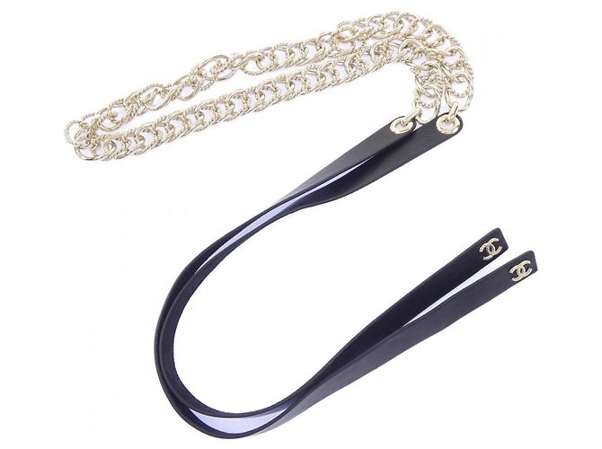 Cintura Chanel Nera e Oro Nero D'oro