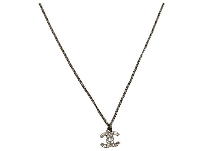 Colar Chanel Coco Mark Prata