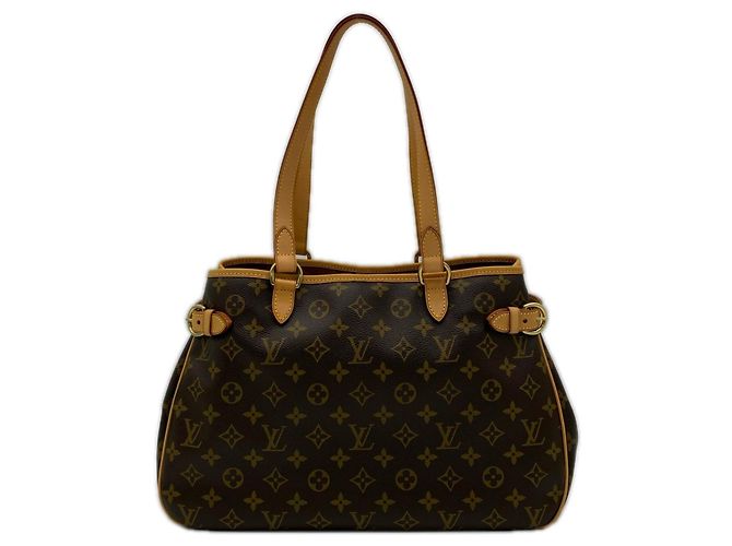 Sac à main Louis Vuitton Monogram Batignolles Horizontal Marron Beige