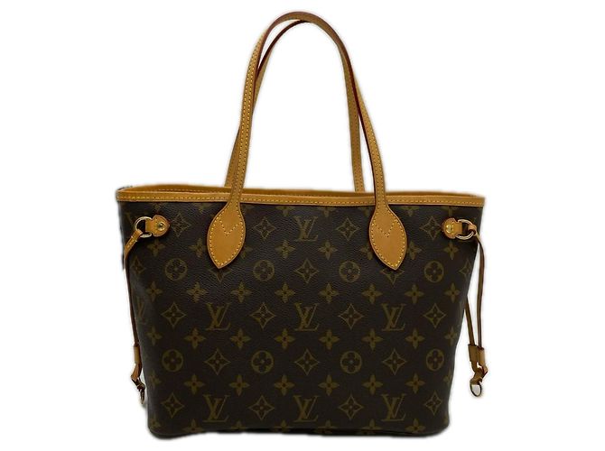 Bolsa Louis Vuitton Monogram Neverfull PM Marrom Bege