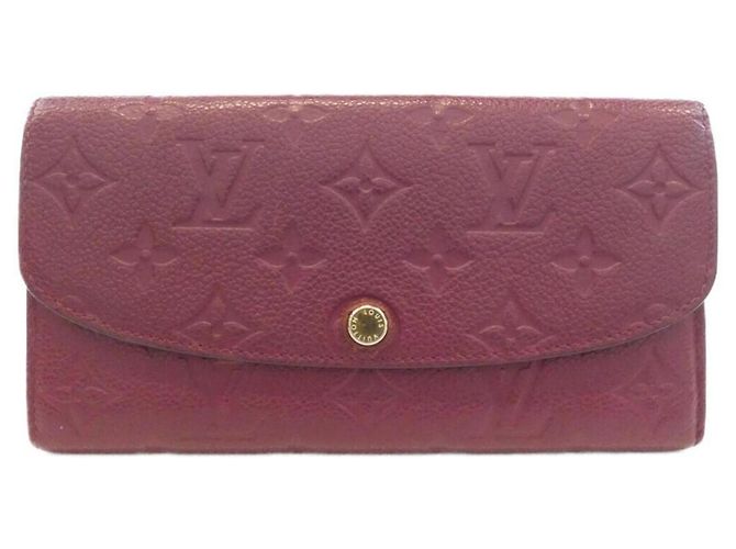 Louis Vuitton Monogram Empreinte Portefeuille Emilie Wallet Bordeaux