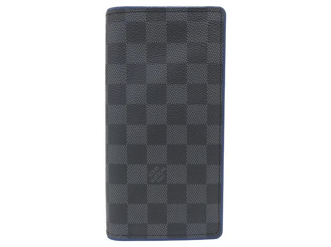 Louis Vuitton Damier Graphite Portefeuille Brazza Wallet Nero