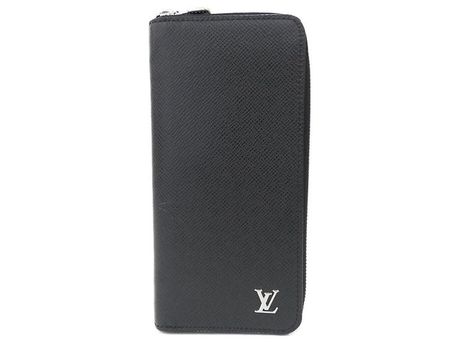 Louis Vuitton Taiga Zippy Wallet Vertical M30317 Black