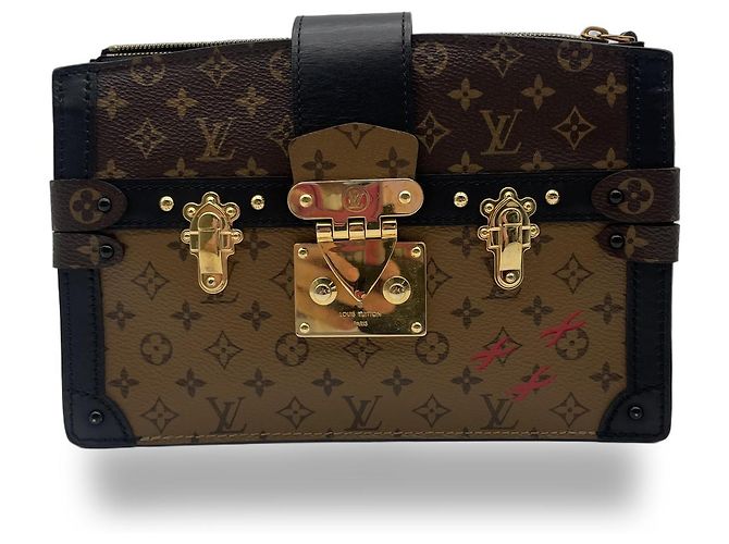 Louis Vuitton Trunk Clutch Monogram Small Castaño