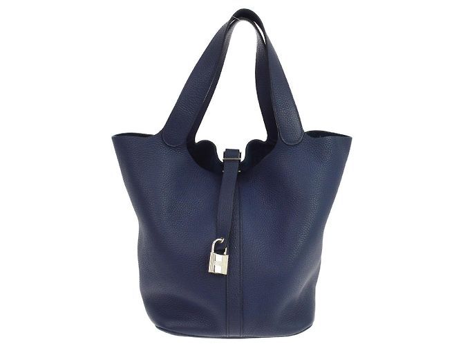 Hermès Hermes Picotin Lock Clemence GM Blu