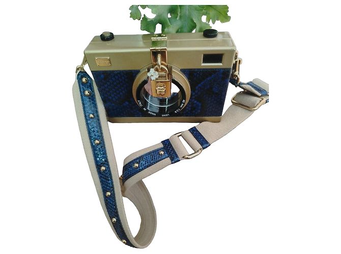 Borsa Camera Dolce & Gabbana Blu D'oro