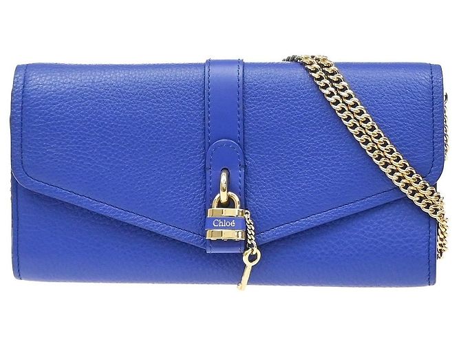 Chloé Chloe Aby Chain Leather Bleu