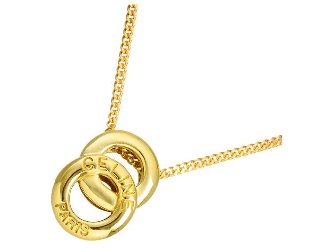 Céline Collar Double Circle de Celine en oro amarillo de 18K
