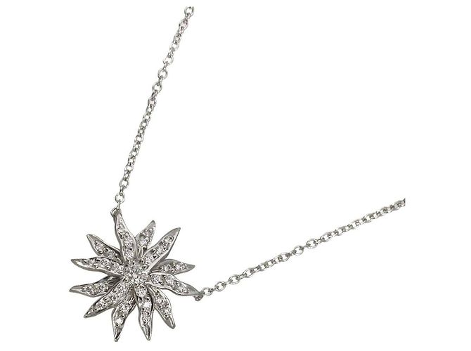 Autre Marque Collana Sunburst in platino e diamanti Tiffany & Co.