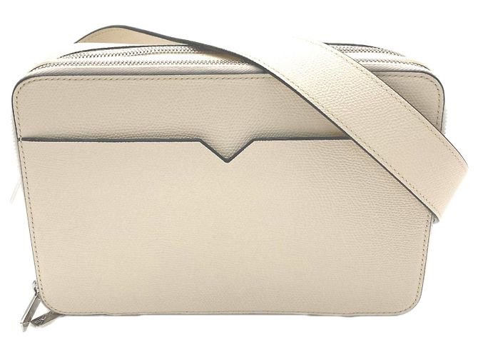 Bolsa de Ombro Valextra em Pele de Bezerro Macia Cru