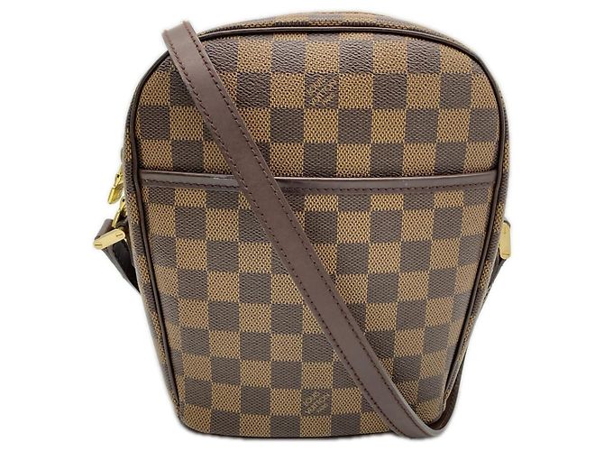 Borsa a tracolla Louis Vuitton Damier Ipanema PM Marrone Beige