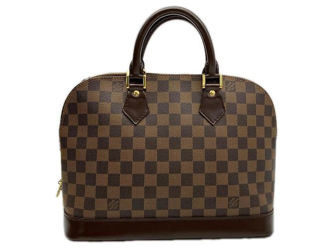 Bolsa Louis Vuitton Damier Alma PM Marrom Bege