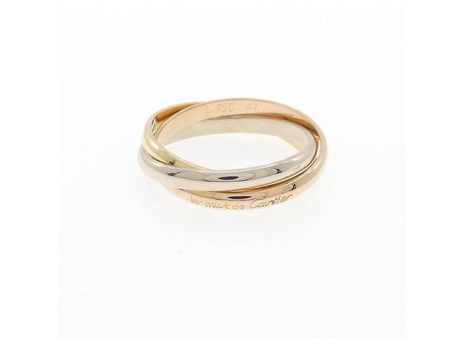 Anello Cartier Trinity in oro bianco oro giallo e oro rosa 18K