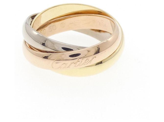 Anel Cartier Trinity em ouro rosa branco e amarelo 18K