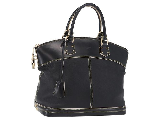 LOUIS VUITTON Suhari Lockit PM Hand Bag Leather Black M91888 LV Auth bs36825V Noir
