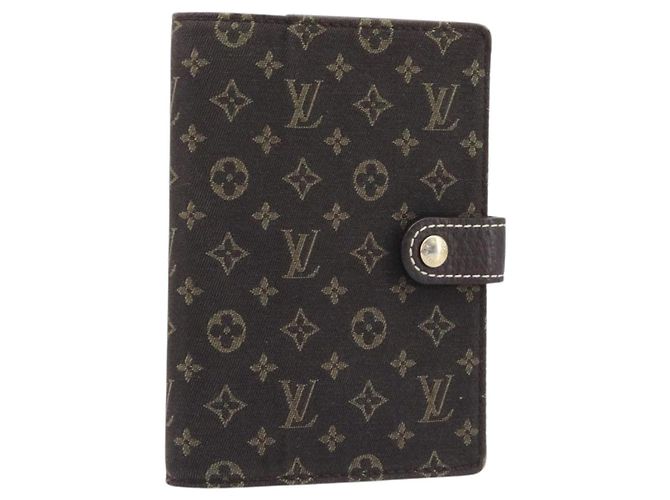 LOUIS VUITTON Monogram Mini Lin Agenda PM Ebene R20916 LV Auth BA15746 Damier ebene