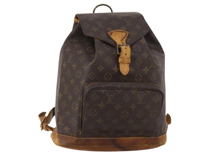 LOUIS VUITTON Monogram Montsouris GM Backpack M51135 LV Auth hk4117