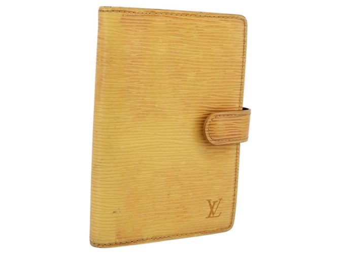 LOUIS VUITTON Epi Agenda PM Copertina Agenda Gialla R20059 LV Auth BA15744 Giallo