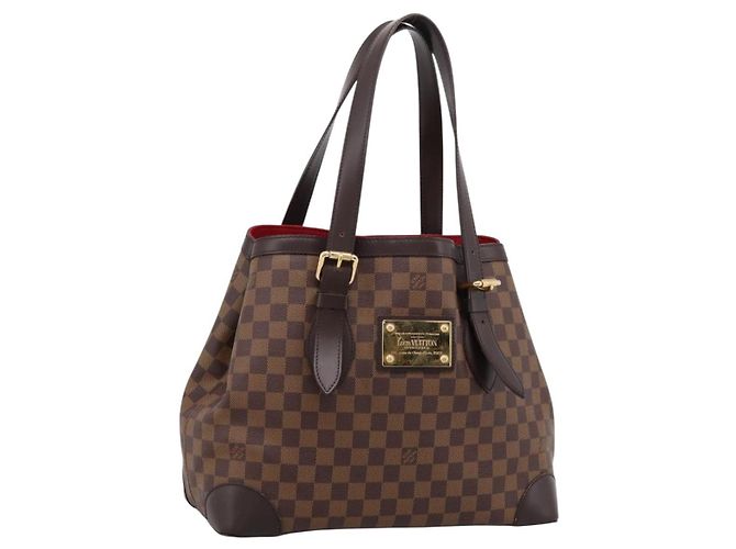 Saco Tote LOUIS VUITTON Damier Ebene Hampstead MM N51204 LV Auth 201177SAV