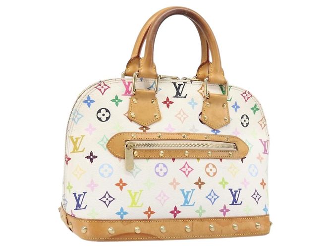 LOUIS VUITTON Monogram Multicolor Alma Hand Bag White M92647 LV Auth 202591V Blanc