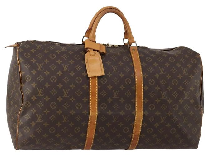 LOUIS VUITTON Monogram Keepall 60 Boston Bag M41422 LV Auth 197828 Monograma