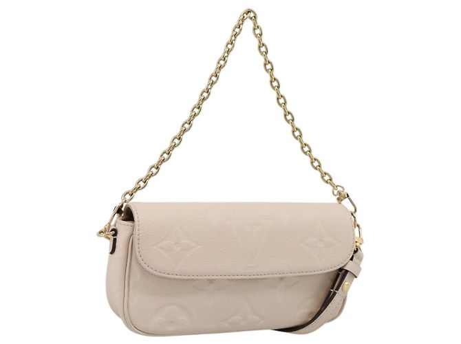 LOUIS VUITTON Monogram Empreinte Wallet on Chain Ivy White M82210 Auth ka6099V Weiß Monogramm