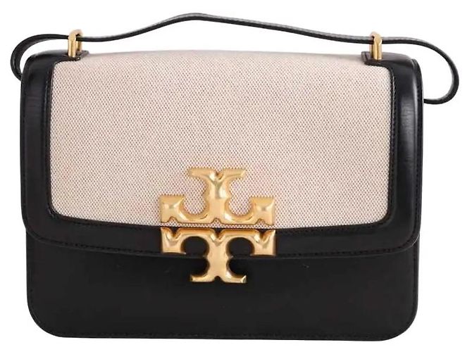Borsa a tracolla Eleanor in pelle nera Tory Burch Nero