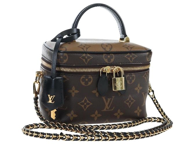 LOUIS VUITTON Monogram Reverse Vanity NVPM Hand Bag 2way M45165 LV Auth 202201SM Monogramma